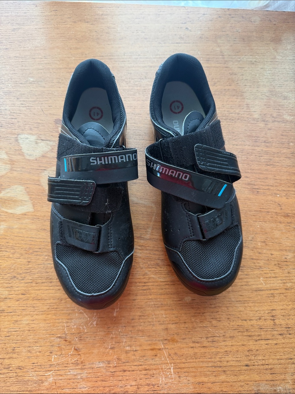 Shimano Black Cycling Shoes with Blue Accent